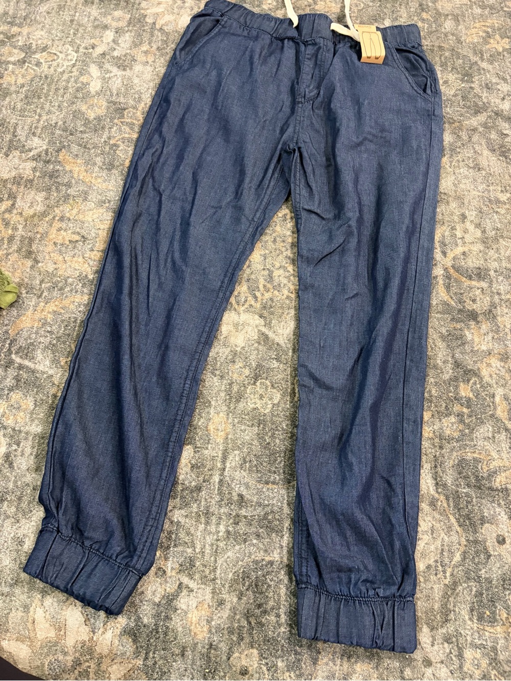 Relaxed Indigo Drawstring Men's Jogger Pants